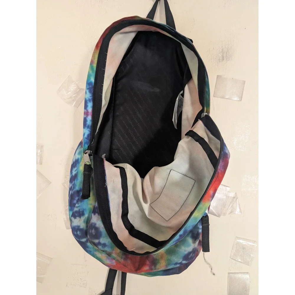 JanSport SuperBreak Backpack Tie Dye Multi Color School Back Pack JS00T501